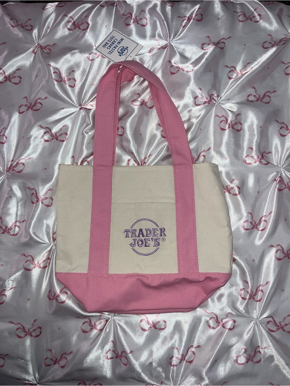Pink Pastel Trader Joe’s Canvas Tote Bag